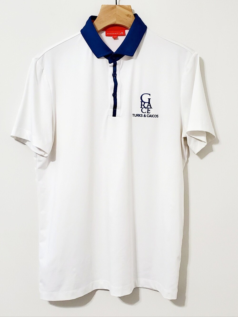 Redvanly Golf Polo Shirt White Mens Medium